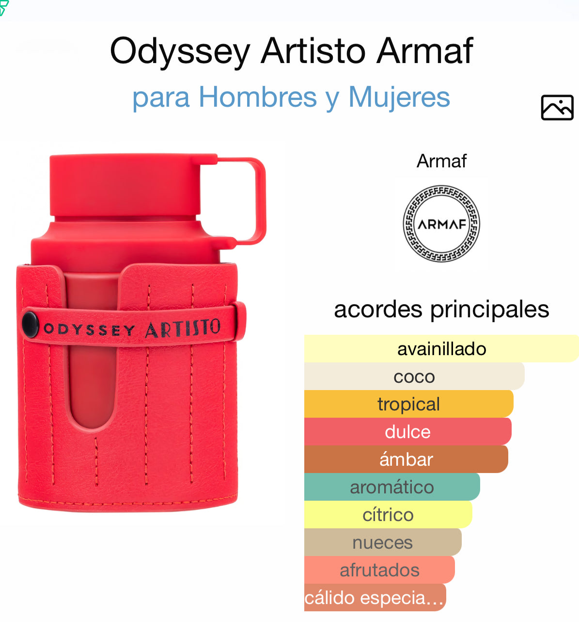 Armaf Odyssey Artisto Eau de Parfum 100 ml Hombre